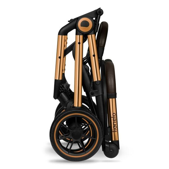Carucior sport, Lionelo, Cloe, Pana la 22 kg, 6 luni+, Black Onyx, Culoare: Negru/Auriu, Model: sport - poza 6 - ExclusivMAG.ro