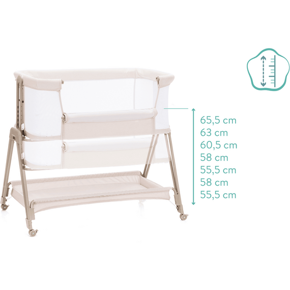 Patut Co-Sleeper Dream crem Fillikid, Culoare: Crem, Dimensiuni: 95x65 - poza 6 - ExclusivMAG.ro