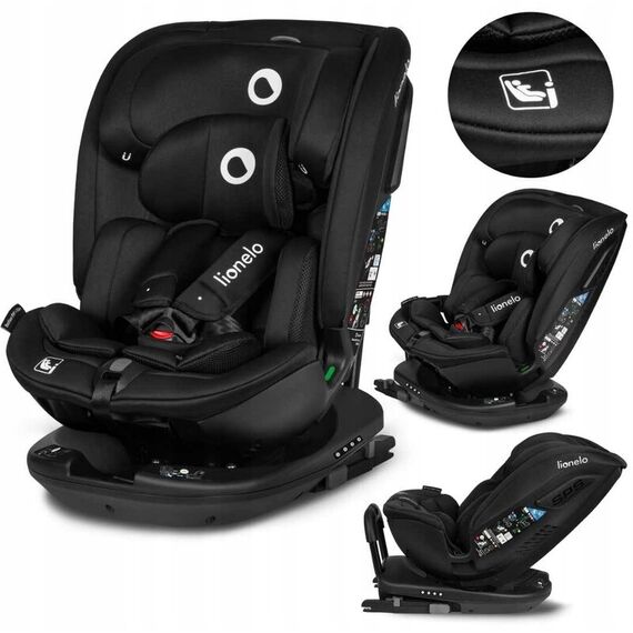 Scaun auto, Lionelo, Bastiaan RWF i-Size, Rotire 360 grade, 0-36 Kg, ECE R129, Negru, Culoare: Negru, Grupa: 0-36kg (0 luni - 12 ani) - poza 2 - ExclusivMAG.ro