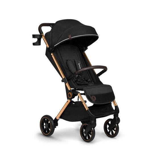 Carucior sport, Lionelo, Cloe, Pana la 22 kg, 6 luni+, Black Onyx, Culoare: Negru/Auriu, Model: sport  - ExclusivMAG.ro