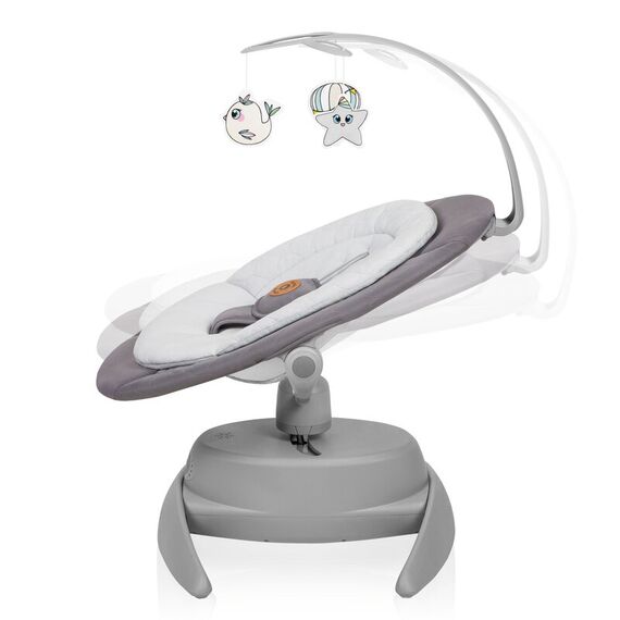 Balansoar, Lionelo, Mell, 2 in 1, Rotire 360 grade, Electric, Pana la 9 kg, Gri, Culoare: Gri - poza 5 - ExclusivMAG.ro