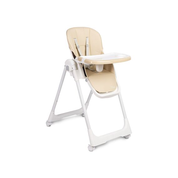 Scaun de masa inalt cu husa din piele ecologica Caretero MEGALO Bej, Culoare: Bej  - ExclusivMAG.ro