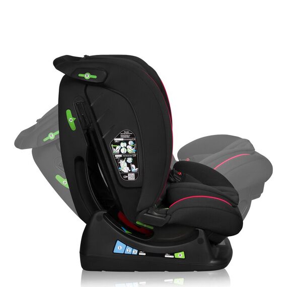 Scaun auto, Lionelo, Aart i-Size, 0-36 Kg, 40-150 cm, R129/03, Negru/Rosu, Culoare: Negru/Rosu, Grupa: 0-36kg (0 luni - 12 ani) - poza 7 - ExclusivMAG.ro
