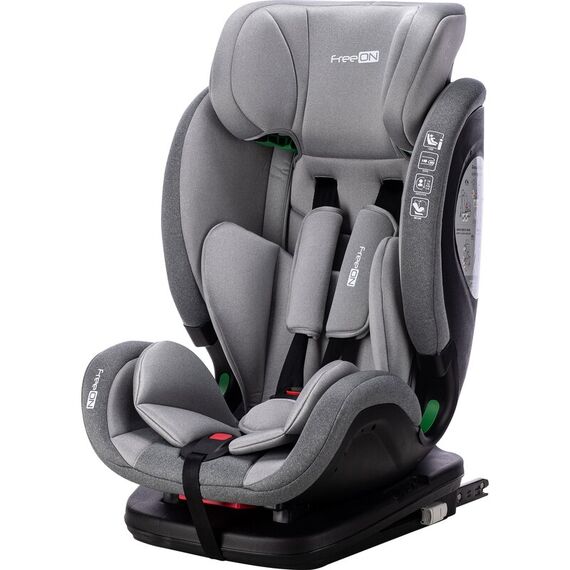Scaun auto, FreeON, Trex, I-Size, 76 - 150 cm, Tehnologie Isofix + Top Tether, R129, Grey, Culoare: Gri, Grupa: 9-36kg (9 luni - 12 ani) - poza 2 - ExclusivMAG.ro