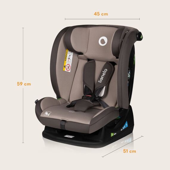 Scaun auto, Lionelo, Aart i-Size, 0-36 Kg, 40-150 cm, R129/03, Bej, Culoare: Bej, Grupa: 0-36kg (0 luni - 12 ani) - poza 8 - ExclusivMAG.ro