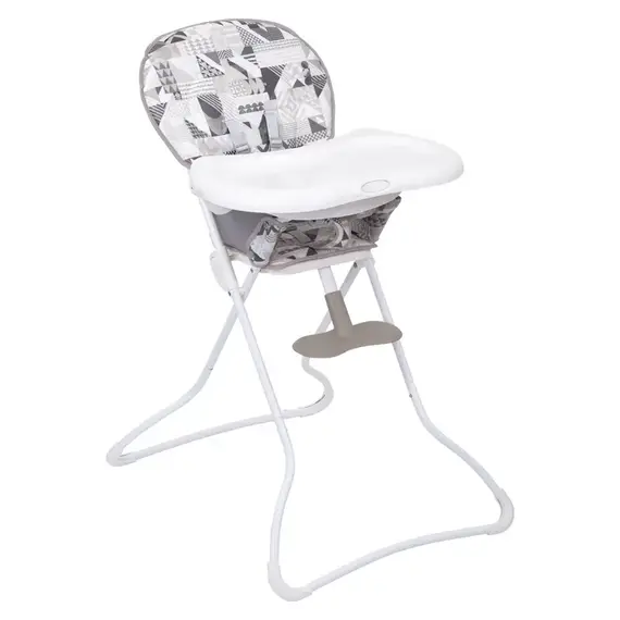 Scaun de masa Graco Snack N Stow Patchwork Grey, Culoare: Gri  - ExclusivMAG.ro