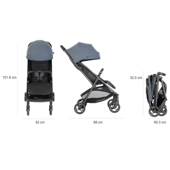 Carucior Graco Myavo Stormy, Culoare: Albastru - poza 3 - ExclusivMAG.ro