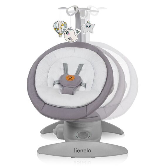 Balansoar, Lionelo, Mell, 2 in 1, Rotire 360 grade, Electric, Pana la 9 kg, Gri, Culoare: Gri - poza 3 - ExclusivMAG.ro