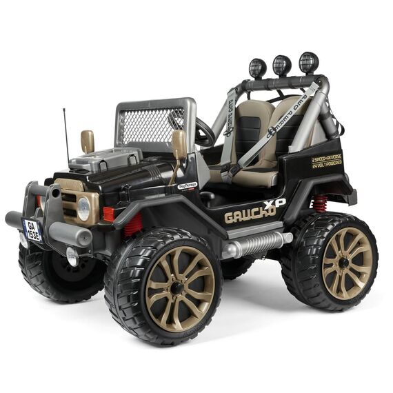 Masina Peg Perego Gaucho XP, 24V, 3 ani +, Negru/Maro  - ExclusivMAG.ro