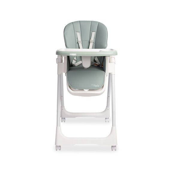 Scaun de masa inalt cu husa din piele ecologica Caretero MEGALO Menta, Culoare: Verde - poza 2 - ExclusivMAG.ro