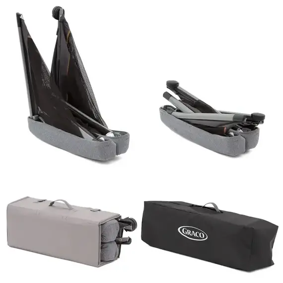 Patut Graco FoldLite Shadow, Culoare: Gri/Negru, Dimensiuni: 120x60 - poza 5 - ExclusivMAG.ro