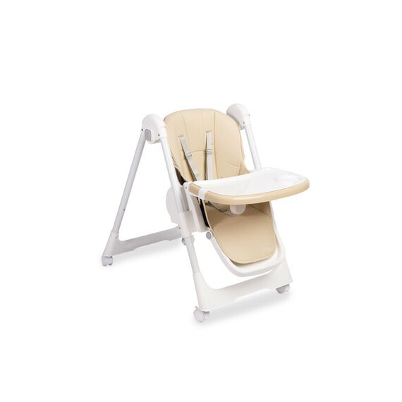 Scaun de masa inalt cu husa din piele ecologica Caretero MEGALO Bej, Culoare: Bej - poza 4 - ExclusivMAG.ro