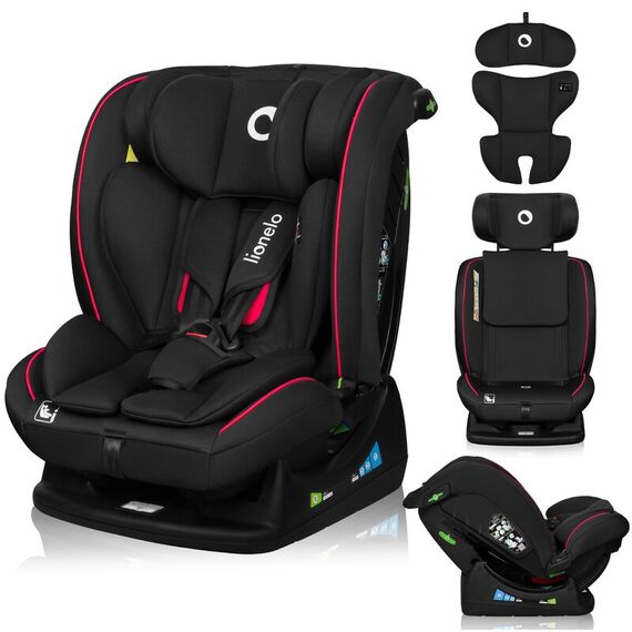 Scaun auto, Lionelo, Aart i-Size, 0-36 Kg, 40-150 cm, R129/03, Negru/Rosu, Culoare: Negru/Rosu, Grupa: 0-36kg (0 luni - 12 ani) - poza 8 - ExclusivMAG.ro