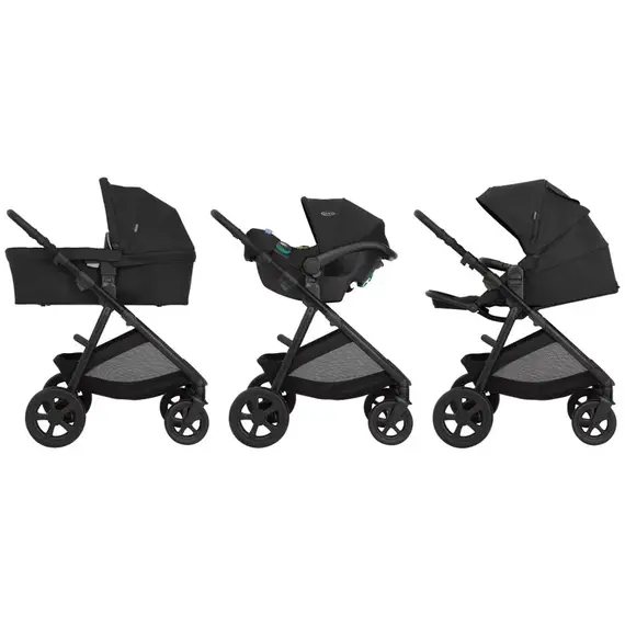 Carucior Graco Near2Me DLX 3 in 1 Midnight, Culoare: Negru, Model: 3 in 1 - poza 7 - ExclusivMAG.ro