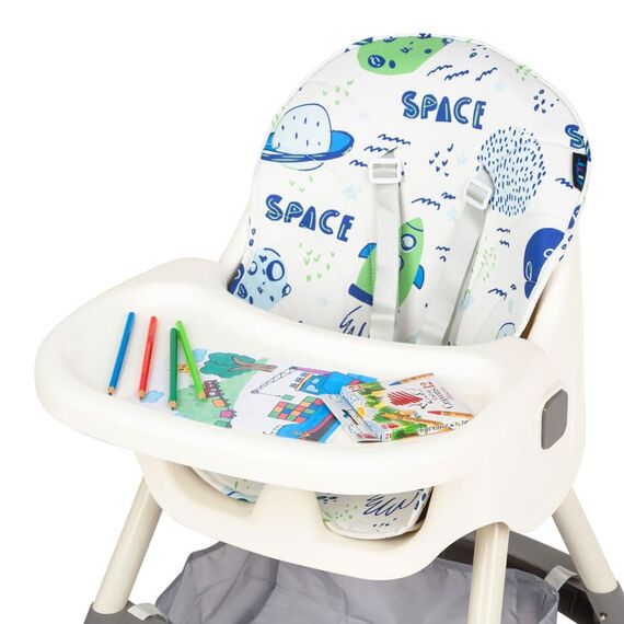 Scaun de masa 2 in 1 Juju Eat&Smile, Space, Culoare: Gri - poza 7 - ExclusivMAG.ro