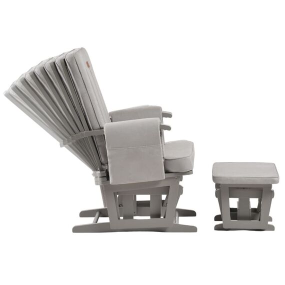 ONINO - Fotoliu reglabill pentru alaptare, cu suport de picioare inclus, CALM.me Classic, Pearl Gray, Culoare: Gri - poza 3 - ExclusivMAG.ro