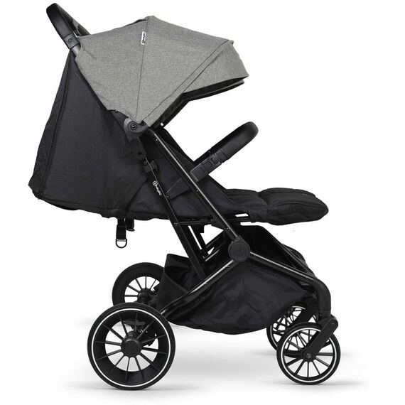 Carucior pliabil pentru gemeni BabyGo GoTwice, Grey, Culoare: Gri/Negru, Model: gemeni - poza 3 - ExclusivMAG.ro