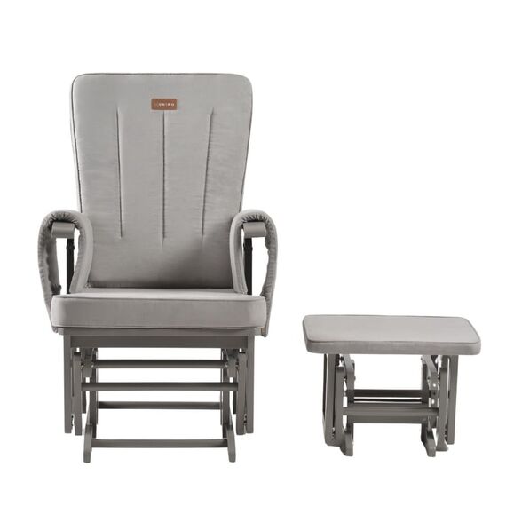 ONINO - Fotoliu reglabill pentru alaptare, cu suport de picioare inclus, CALM.me Classic, Pearl Gray, Culoare: Gri - poza 4 - ExclusivMAG.ro