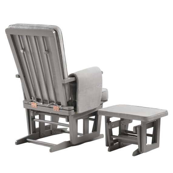 ONINO - Fotoliu reglabill pentru alaptare, cu suport de picioare inclus, CALM.me Classic, Pearl Gray, Culoare: Gri - poza 5 - ExclusivMAG.ro