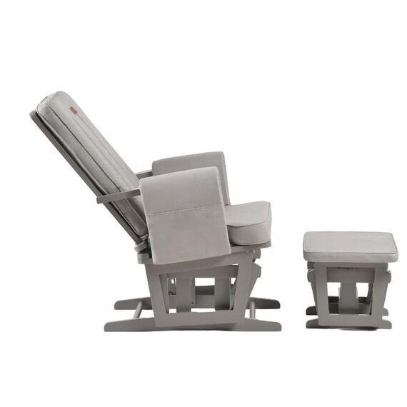 ONINO - Fotoliu reglabill pentru alaptare, cu suport de picioare inclus, CALM.me Classic, Pearl Gray, Culoare: Gri - poza 2 - ExclusivMAG.ro