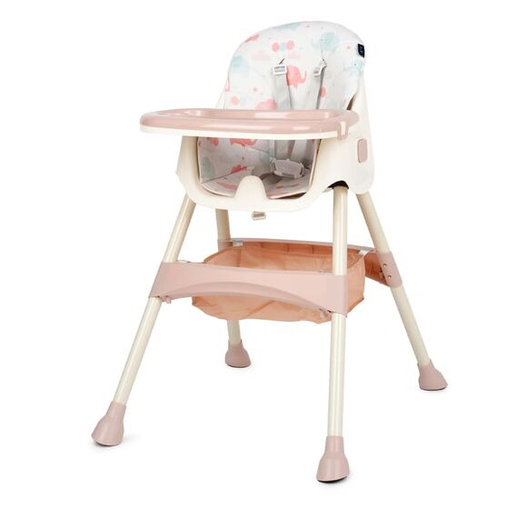 Scaun de masa 2 in 1 Juju Eat&Smile, Pink-Elephants, Culoare: Multicolor  - ExclusivMAG.ro