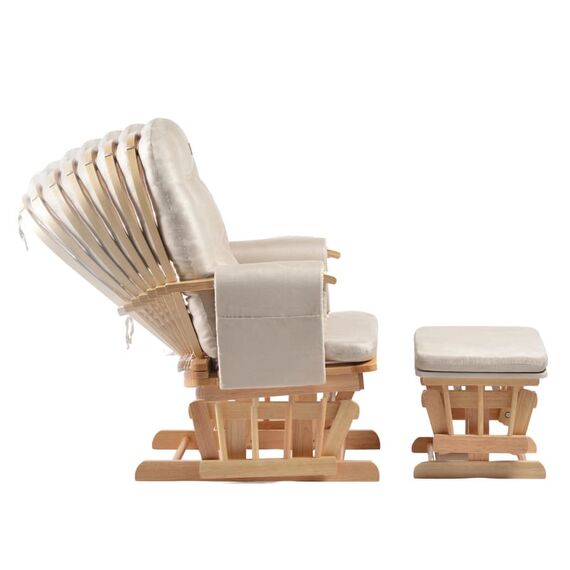 ONINO - Fotoliu reglabil pentru alaptare, cu suport de picioare inclus, CALM.me, Natural Beige, Culoare: Bej - poza 3 - ExclusivMAG.ro