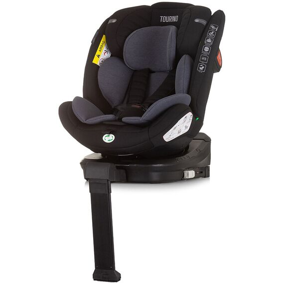 Scaun auto Chipolino Tourino I-Size 40-150 cm obsidian cu sistem Isofix, Culoare: Negru, Grupa: 0-36kg (0 luni - 12 ani) - poza 3 - ExclusivMAG.ro