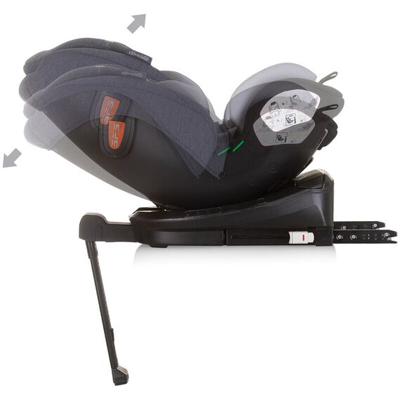 Scaun auto Chipolino Tourino I-Size 40-150 cm grey mix cu sistem Isofix, Culoare: Gri/Negru, Grupa: 0-36kg (0 luni - 12 ani) - poza 9 - ExclusivMAG.ro