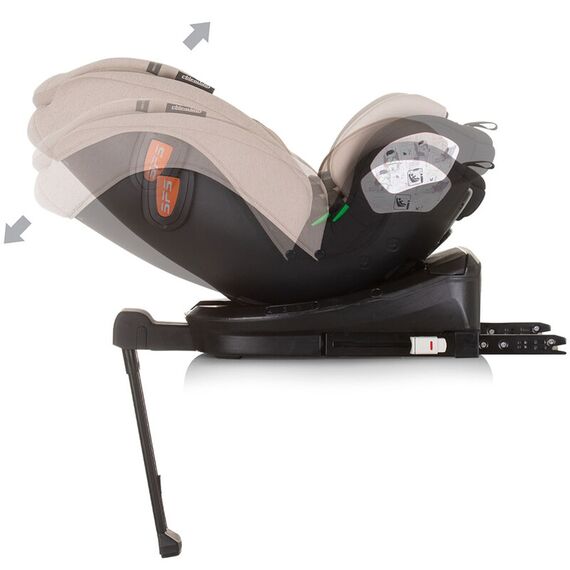 Scaun auto Chipolino Tourino I-Size 40-150 cm macadamia cu sistem Isofix, Culoare: Crem, Grupa: 0-36kg (0 luni - 12 ani) - poza 9 - ExclusivMAG.ro