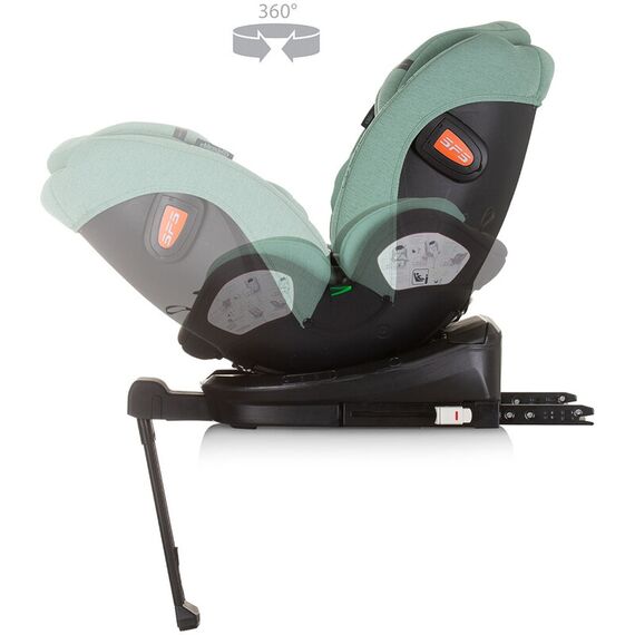 Scaun auto Chipolino Tourino I-Size 40-150 cm pastel green cu sistem Isofix, Culoare: Verde, Grupa: 0-36kg (0 luni - 12 ani) - poza 8 - ExclusivMAG.ro