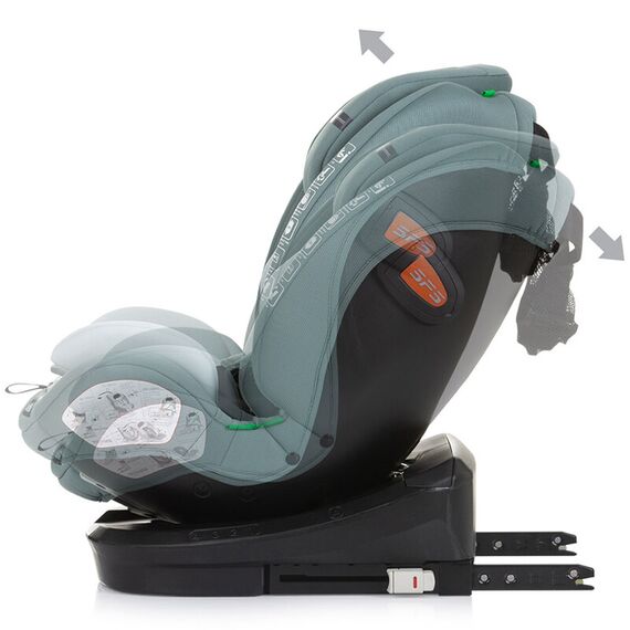 Scaun auto Chipolino Volare I-Size 40-150 cm pastel green cu sistem Isofix, Culoare: Verde, Grupa: 0-36kg (0 luni - 12 ani) - poza 6 - ExclusivMAG.ro