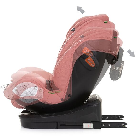 Scaun auto Chipolino Volare I-Size 40-150 cm flamingo cu sistem Isofix, Culoare: Roz, Grupa: 0-36kg (0 luni - 12 ani) - poza 6 - ExclusivMAG.ro