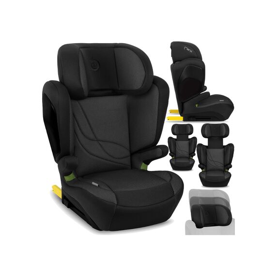 Scaun auto cu isofix, I-size 100-150 cm, Momi Mei - Black, Culoare: Negru, Grupa: 15-36kg (4 ani - 12 ani) - poza 6 - ExclusivMAG.ro