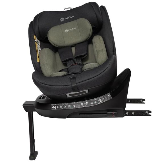 Scaun auto Appekids, I-SIZE, 40-150 cm, Rear Facing 360°, Pro Confort - Green, Culoare: Verde inchis, Grupa: 0-36kg (0 luni - 12 ani)  - ExclusivMAG.ro