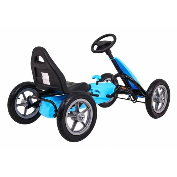 Kart cu pedale si roti gonflabile, varsta 3 ani+, 113x60x65 cm, Gokart STAR - Albastru, Culoare: Albastru - poza 3 - ExclusivMAG.ro