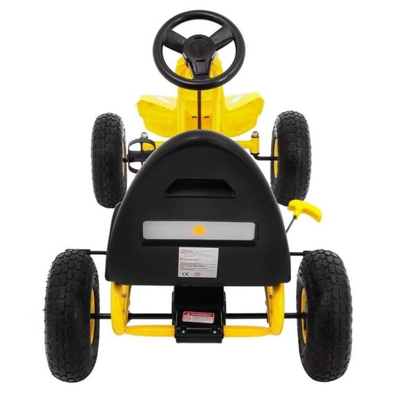 Kart cu pedale si roti gonflabile, varsta 3 ani+, 114x59x63 cm, Gokart CHAMPION - Galben, Culoare: Galben - poza 5 - ExclusivMAG.ro