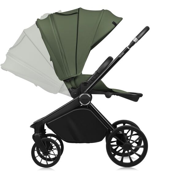 Carucior 3 in 1 Lionelo Mika Plus - Verde, Culoare: Verde, Model: 3 in 1 - poza 6 - ExclusivMAG.ro