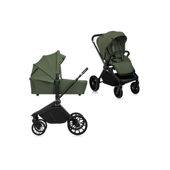 Carucior 2 in 1 Lionelo Mika Plus Pana la 22 kg - Verde, Culoare: Verde, Model: 2 in 1  - ExclusivMAG.ro