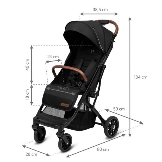 Carucior sport Kidwell COLMER Jet Black, Culoare: Negru, Model: sport - poza 7 - ExclusivMAG.ro
