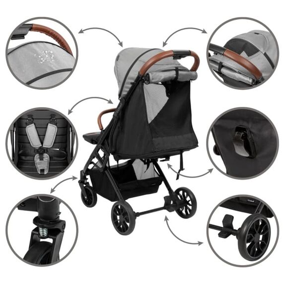 Carucior sport Kidwell COLMER Cool Grey, Culoare: Gri, Model: sport - poza 5 - ExclusivMAG.ro
