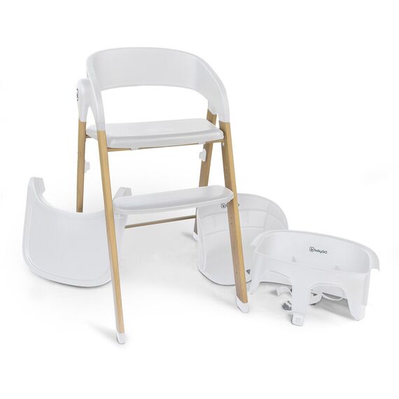 Scaun de masa 3 in 1 transformabil Levels Alb BabyGo - poza 4 - ExclusivMAG.ro
