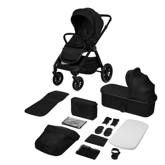 Carucior 2 in 1 Lionelo Layla - Negru, Culoare: Negru, Model: 2 in 1 - poza 3 - ExclusivMAG.ro