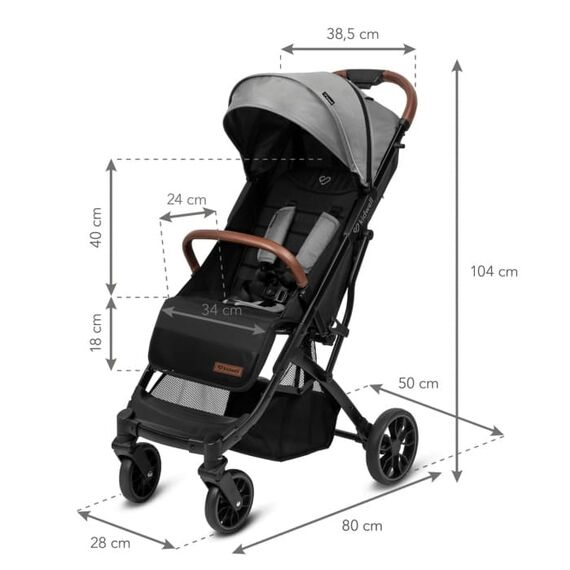 Carucior sport Kidwell COLMER Cool Grey, Culoare: Gri, Model: sport - poza 6 - ExclusivMAG.ro