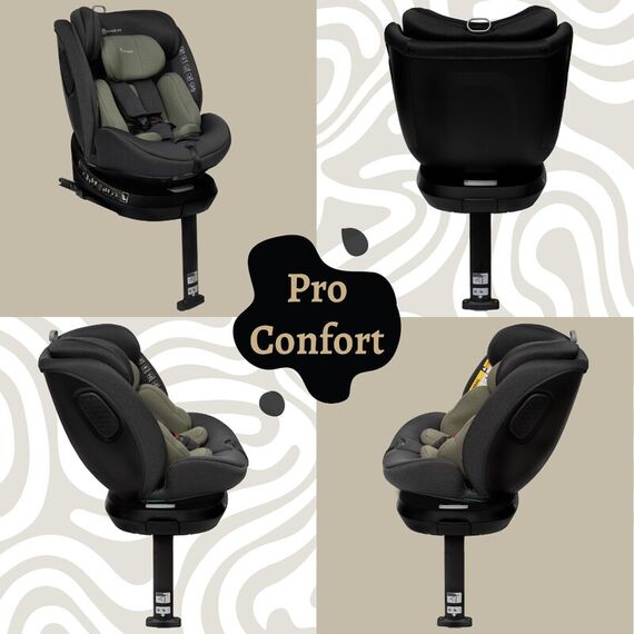 Scaun auto Appekids, I-SIZE, 40-150 cm, Rear Facing 360°, Pro Confort - Green, Culoare: Verde inchis, Grupa: 0-36kg (0 luni - 12 ani) - poza 4 - ExclusivMAG.ro