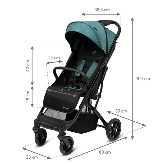 Carucior sport Kidwell COLMER Royal Green, Culoare: Verde, Model: sport - poza 6 - ExclusivMAG.ro