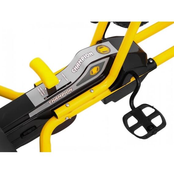 Kart cu pedale si roti gonflabile, varsta 3 ani+, 114x59x63 cm, Gokart CHAMPION - Galben, Culoare: Galben - poza 3 - ExclusivMAG.ro