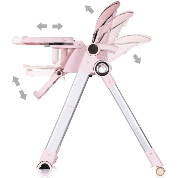 Scaun de masa Chipolino Super Chef 2 in 1 pink marshmallow, Culoare: Roz - poza 7 - ExclusivMAG.ro