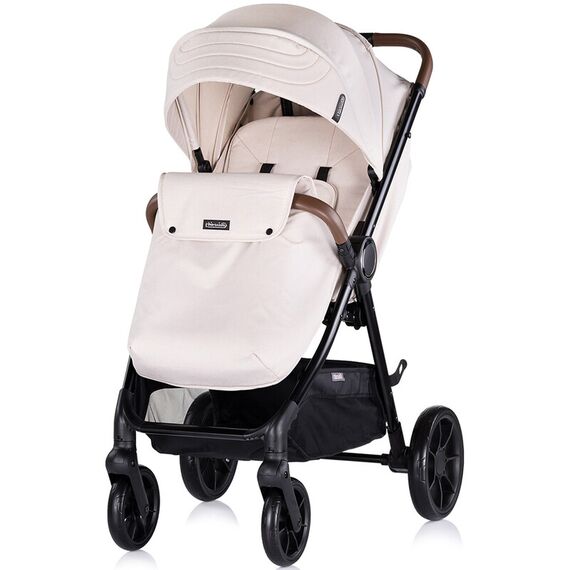 Carucior sport Chipolino Ultera cu husa picioare biscotta, Culoare: Bej, Model: sport - poza 3 - ExclusivMAG.ro