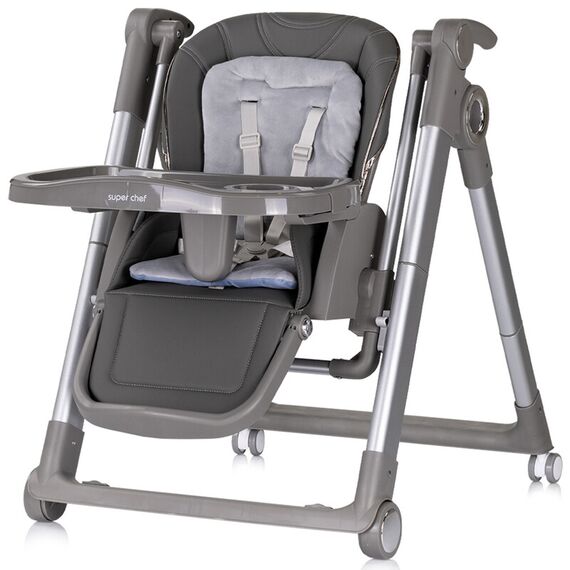 Scaun de masa Chipolino Super Chef 2 in 1 cloud, Culoare: Gri - poza 3 - ExclusivMAG.ro