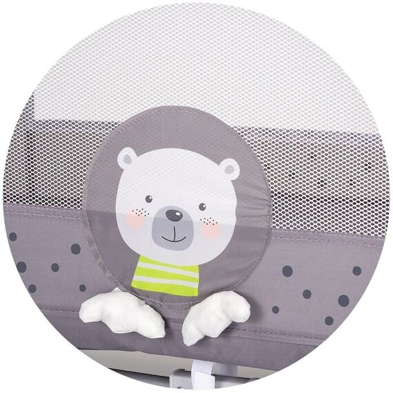 Patut pliabil Chipolino Capri Bear grey, Culoare: Gri, Dimensiuni: 120x60 - poza 3 - ExclusivMAG.ro